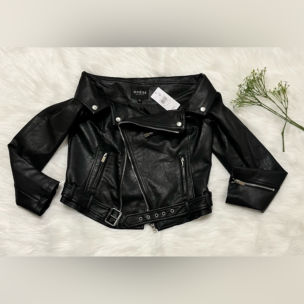 Guess off shoulder motto jacket